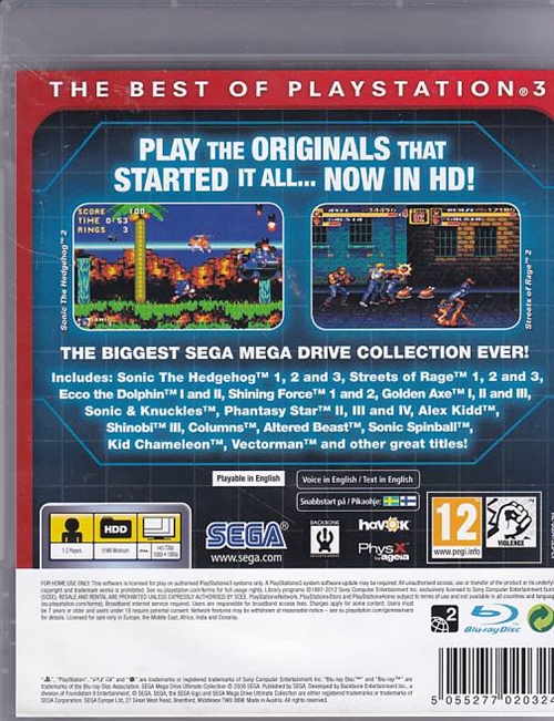 Sega Mega Drive Ultimate Collection - Essentials - PS3 (B Grade) (Genbrug)